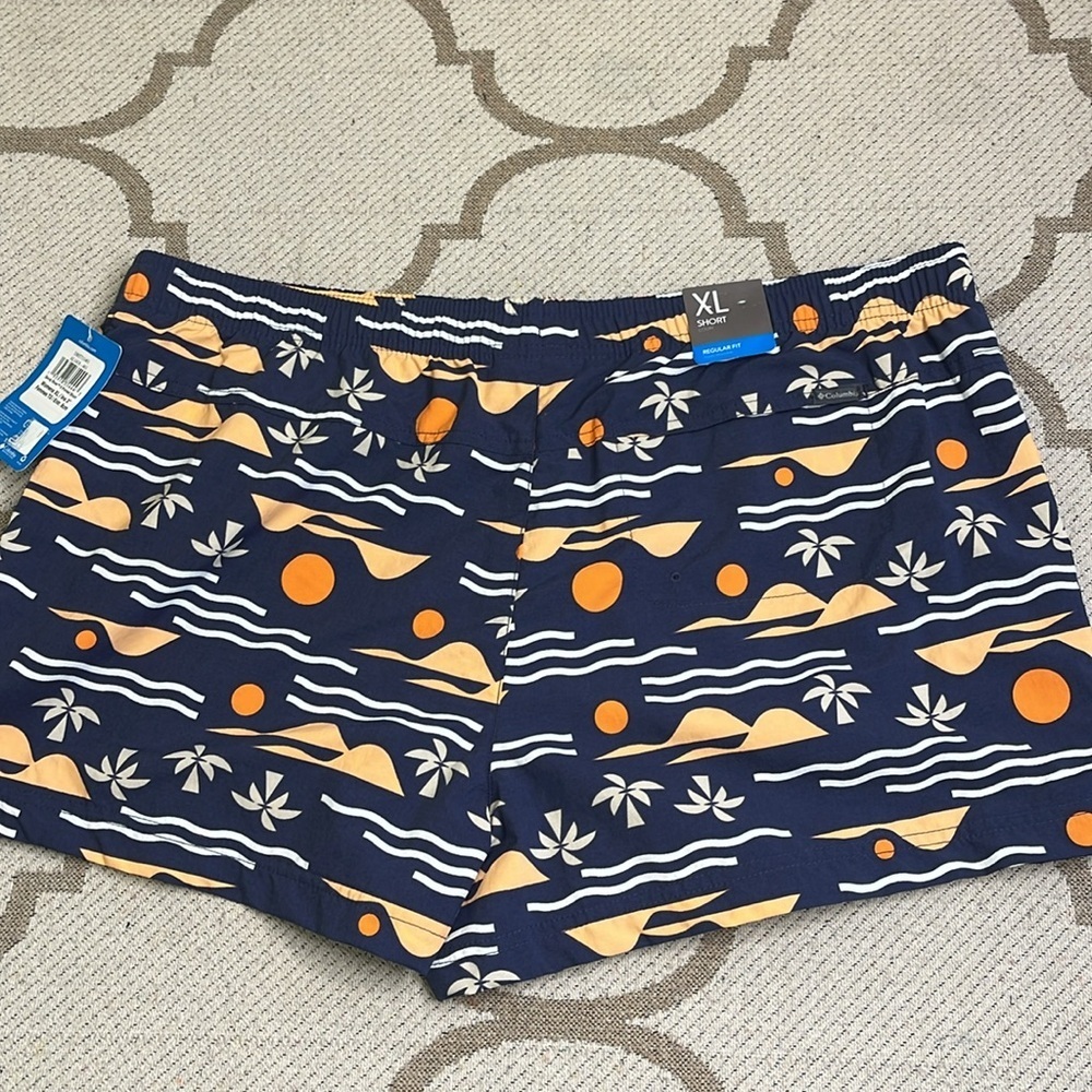 Columbia Sandy River II 3” Blue/Orange Athletic Shorts Nautical Pattern size XL - Picture 14 of 16